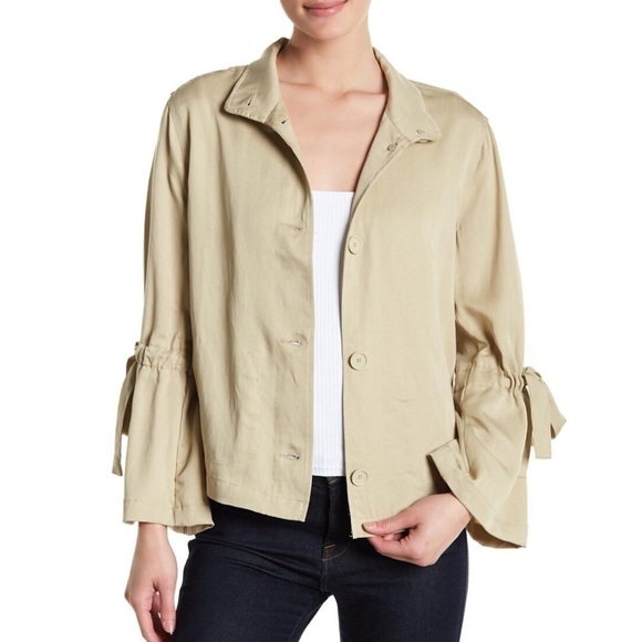 Catherine Malandrino Khaki Button Blouse Jacket XS - Picture 2 of 8